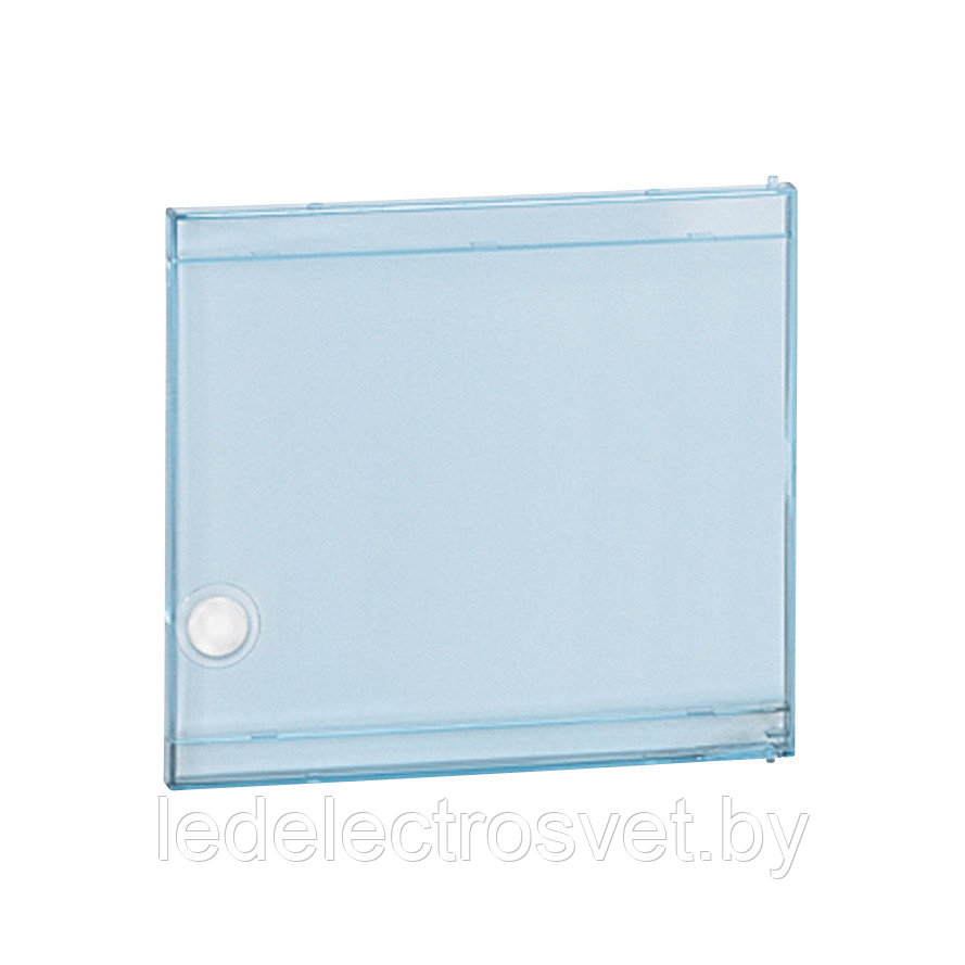 Дверь для навесного щитка Nedbox 8M, прозрачный синий пластик