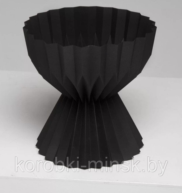 Декоративная упаковка оригами Modern L - 30 см в высоту и 30 см в диаметре, Черный - фото 1 - id-p164493067