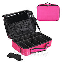 Сумка для косметики, портфель визажиста жен «CALZETTl» розовый , супер большой