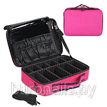 Сумка для косметики, портфель  визажиста жен «CALZETTl» розовый , супер большой