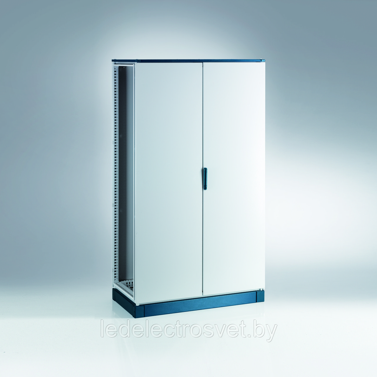 Дверь двойная ENUX 1400x1200мм (ВxШ) с 2 передними стойками, RAL7035, IP55 - фото 1 - id-p164319873