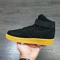 Кроссовки Nike Air Force 1 High Black Suede Gum