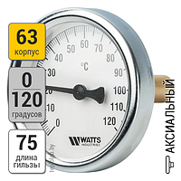 Watts F+R801(T) 63/75, 1/2" термометр аксиальный