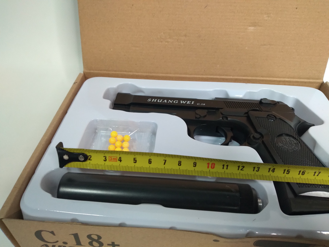Пистолет игрушечный пневматический металлический Airsoft Gun С.18+ - фото 4 - id-p164515717
