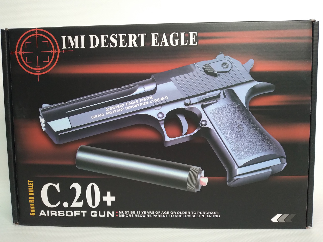 Пистолет игрушечный пневматический металлический Airsoft Gun С.20+ - фото 1 - id-p164515728