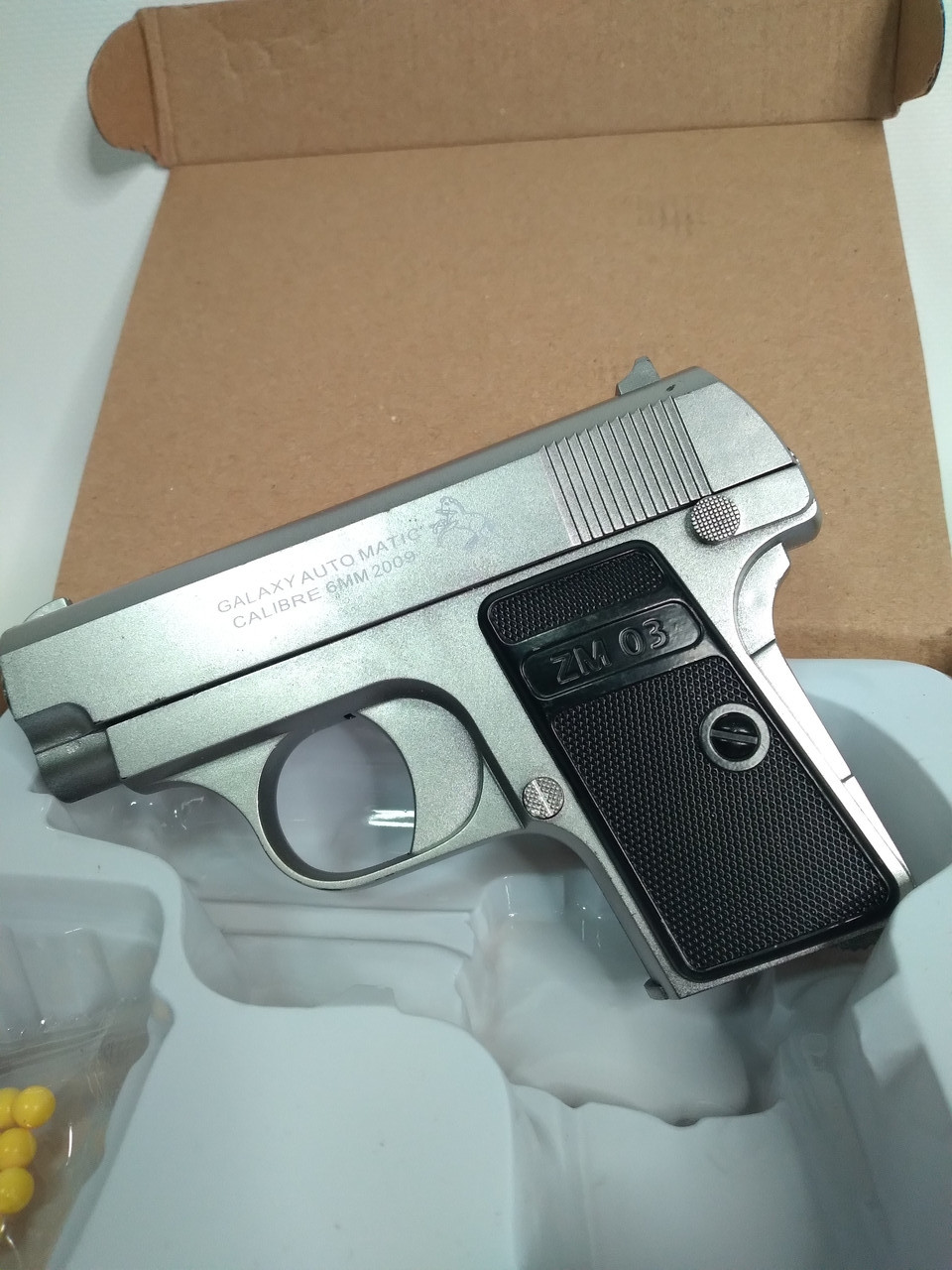 Пистолет игрушечный пневматический металлический Airsoft Gun ZM03 - фото 5 - id-p164515777