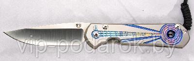 Нож Large Sebenza 21 Unique Graphics Blue Sapphire Cabochon - фото 1 - id-p164515462