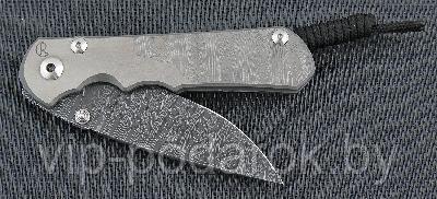 Нож Large Sebenza 25, D. Thomas Stainless Ladder Damascus