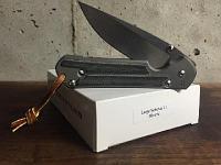 Нож Large Inkosi, Black Canvas Micarta Inlays