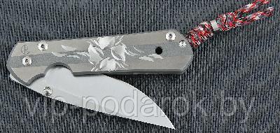 Нож Large Sebenza 21 Unique Graphics In Reverse Silver Contrast