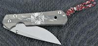 Нож Large Sebenza 21 Unique Graphics In Reverse Silver Contrast