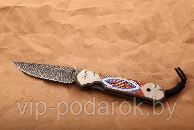 Нож Large Sebenza 21 Unique Graphics, Devin Thomas Stainless Damascus, Basket Weave Pattern - фото 1 - id-p164515542