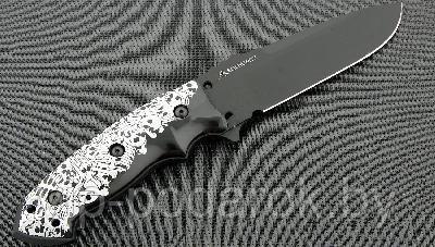 Нож для выживания с фиксированным клинком Hogue/Elishewitz EX-F01 Custom Skulls & Bones 13.97 см HG/35179BSR - фото 1 - id-p164516864