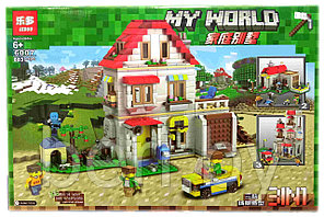 6007/33077 Конструктор Lele My World "Семейная Вилла 3в1", 883 детали, аналог Lego Creator Minecraft 31069