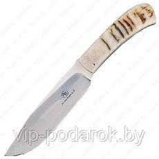 Туристический охотничий нож с фиксированным клинком 14 см AB/Elephant SHEEP HORN