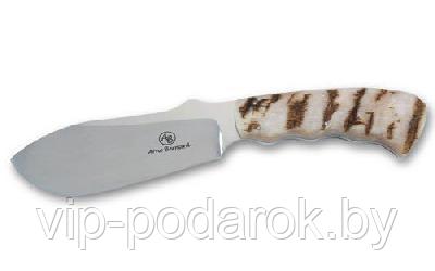Разделочный шкуросъемный нож с фиксированным клинком 12.1 см AB/Rhino GIRAFFE BONE