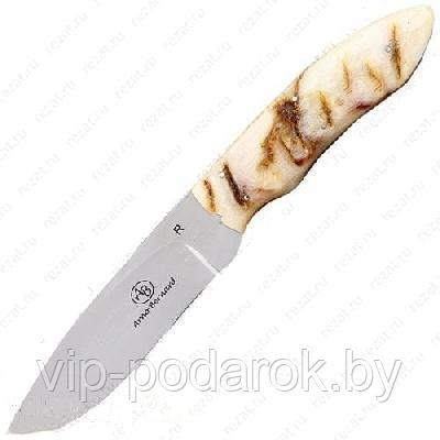 Туристический охотничий нож с фиксированным клинком 9.8 см AB/Giraffe SHEEP HORN - фото 1 - id-p164517161