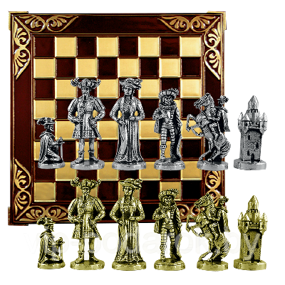 Шахматы сувенирные "Рококо" MN-502-RD-GS