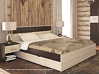 Кровать Next с ящиком для белья 140х200, цвет бодега темная + сосна карелия . Производитель Россия Кп, фото 1