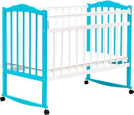 Детская кроватка Bambini 01 (белый/голубой)