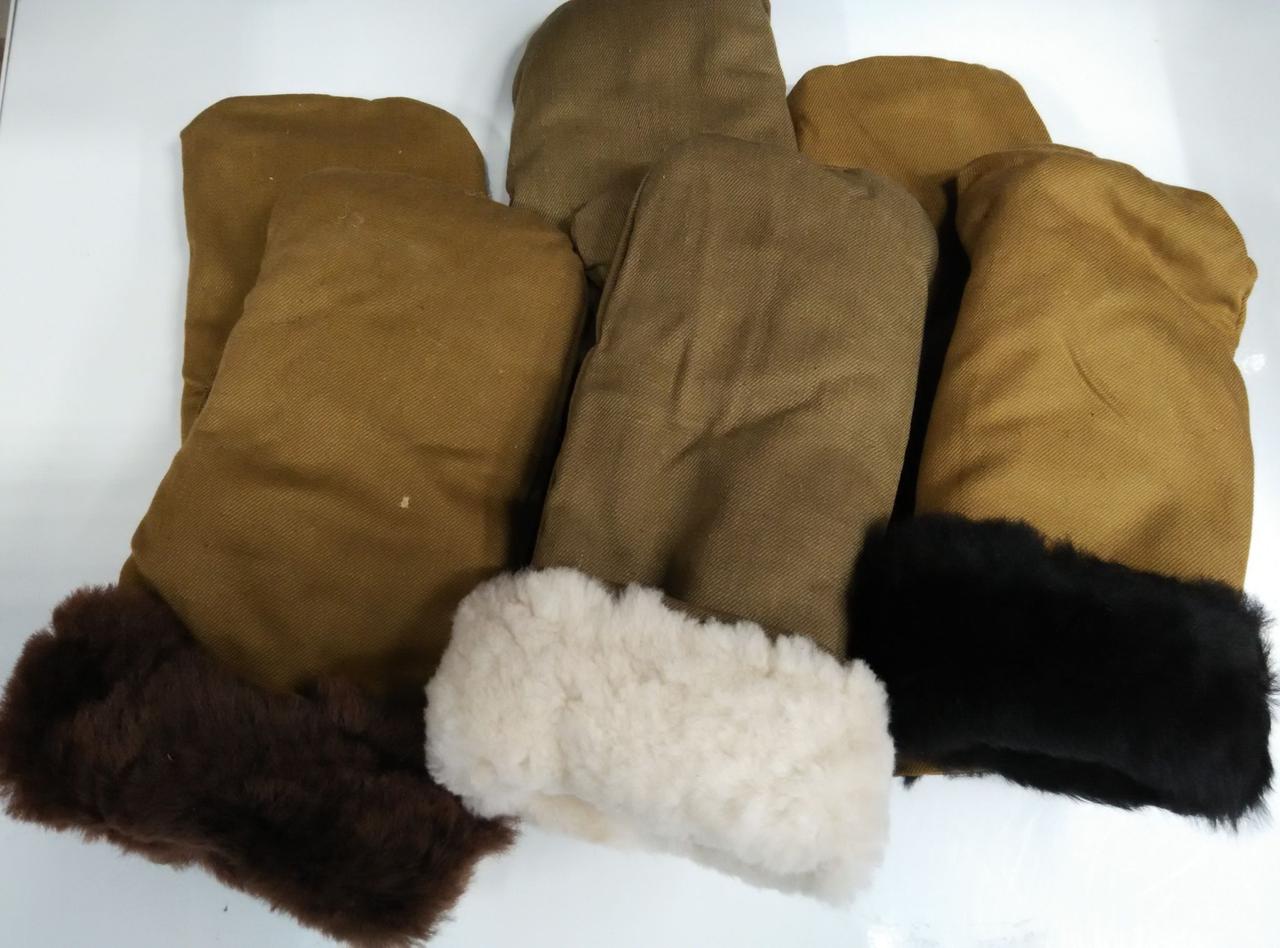 Армейские рукавицы (натуральная овчина). Цвет песок. - фото 2 - id-p164525406