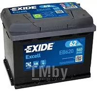Аккумулятор Excell 62Ah 540A (R +) 242x175x190 mm EXIDE EB620