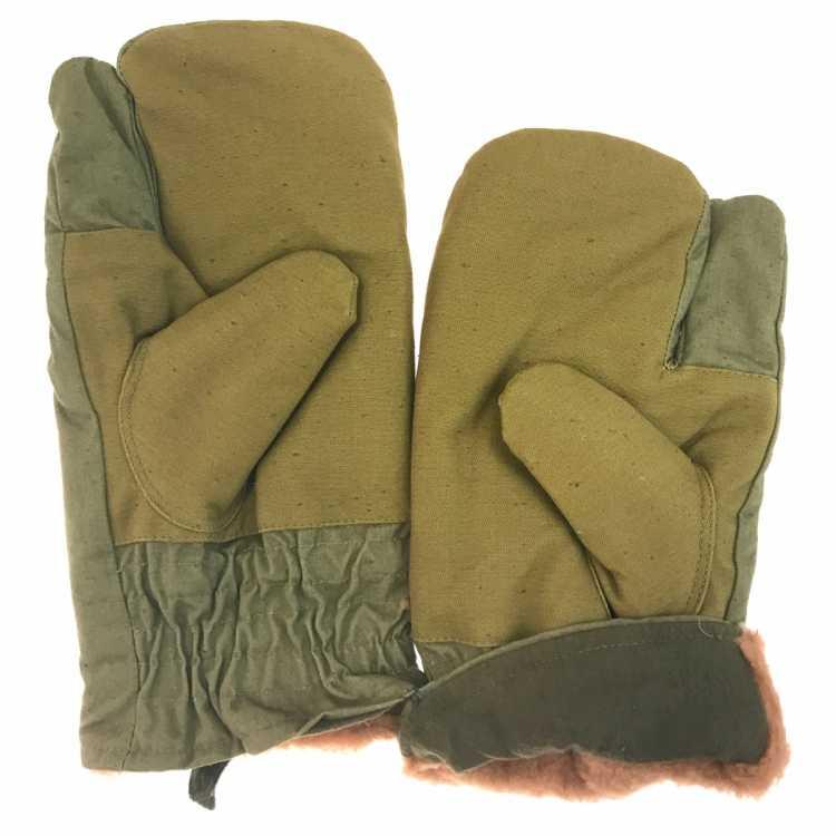 Армейские рукавицы "песочные" трехпалые (натуральная овчина). - фото 2 - id-p164523031