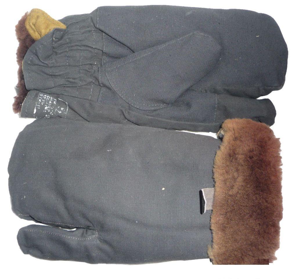 Армейские рукавицы "черные" трехпалые (натуральная овчина). - фото 6 - id-p164522823