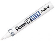 Маркер перманентный белый (лаковый) PENTEL WHITE X100W-M