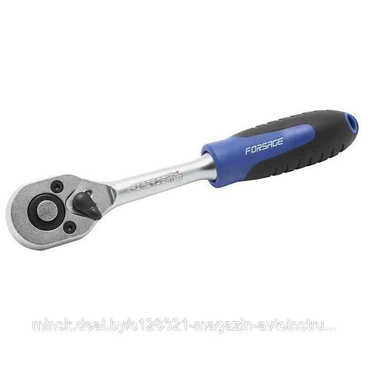 Трещетка с прорезиненной не скользящей ручкой 45 зубов 1/4" FORSAGE 80222