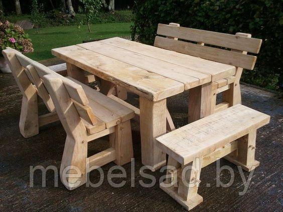 Набор садовый и банный  деревянный "Фермерский Люкс №10"  1,6 метра 5 предметов