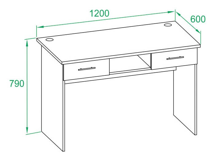 Письменный стол КСТ-107.1 (Белый) Сокол - фото 4 - id-p164544264