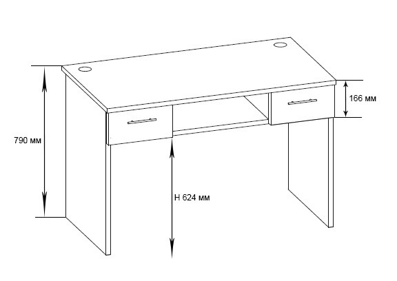 Письменный стол КСТ-107.1 (Венге) Сокол - фото 4 - id-p164545437