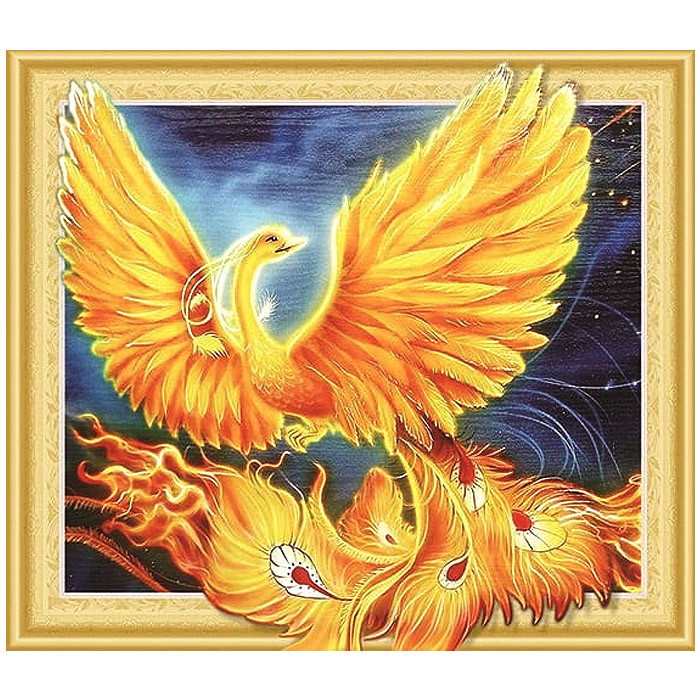 Алмазная мозаика (живопись) "Darvish" 40*50см Жар-птица с подрамником, фото 1