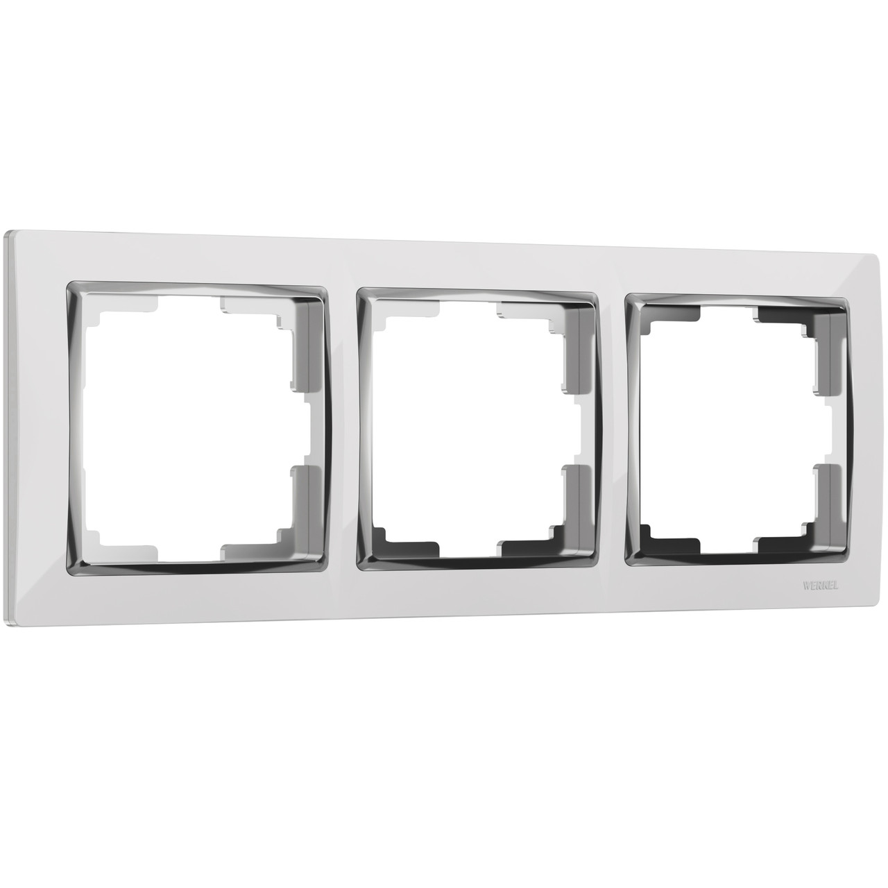 Werkel WL03-Frame-03-white Рамка на 3 поста (белый/хром) - фото 1 - id-p146003847
