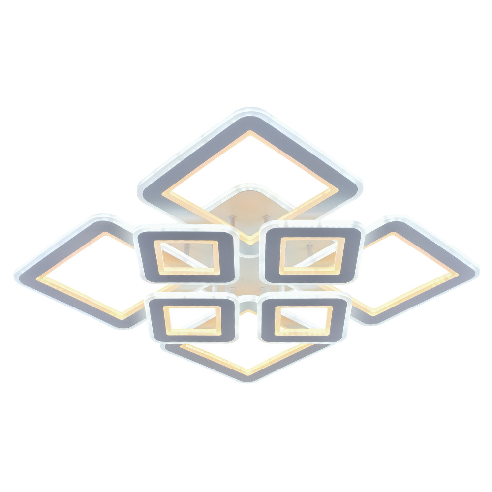 Светодиодная люстра 8009/4+4 WHT A 254W+200W BL+YL