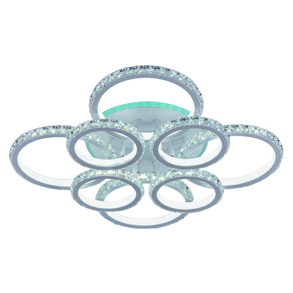 Светодиодная люстра 8052/4+4 WHT 352W+8W RGB
