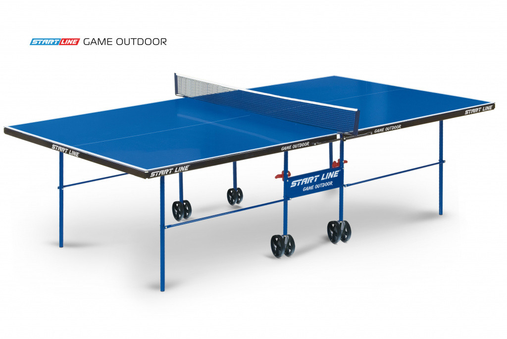 Теннисный стол Game Outdoor blue - любительский всепогодный стол для использования на открытых площадках и в