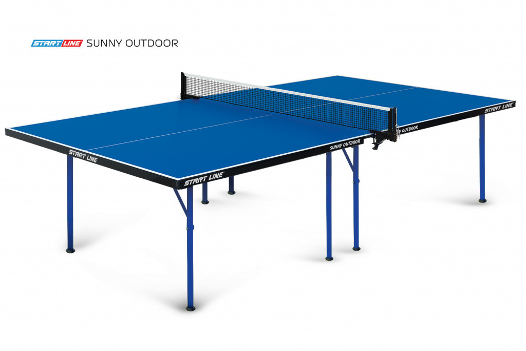 Теннисный стол Sunny Outdoor blue - очень компактная модель всепогодного теннисного стола