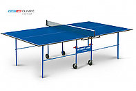 Теннисный стол Olympic blue с сеткой - стол для настольного тенниса для частного использования со встроенной, фото 1
