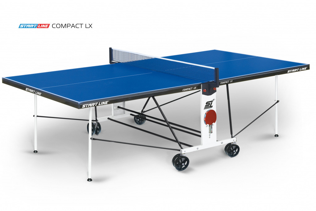 Теннисный стол Compact LX blue - усовершенствованная модель стола для использования в помещениях