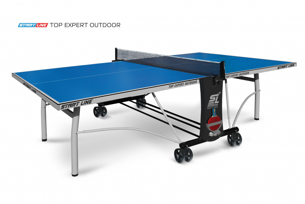 Теннисный стол Top Expert Outdoor blue - всепогодный топовый теннисный стол. Уникальная система складывания