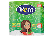 Полотенца бумажные двухслойные VETA SOFT 2 рулона