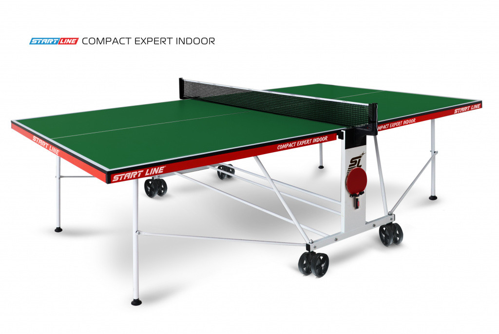 Теннисный стол Compact Expert Indoor green - компактная модель теннисного стола для помещений.  Уникальный