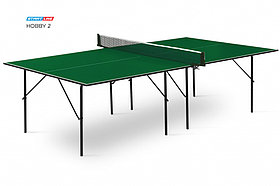 Теннисный стол Hobby 2 green - любительский стол для использования в помещениях