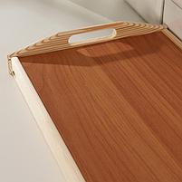 Столик для завтрака складной, 50×30см, с ручками, светлый, фото 4