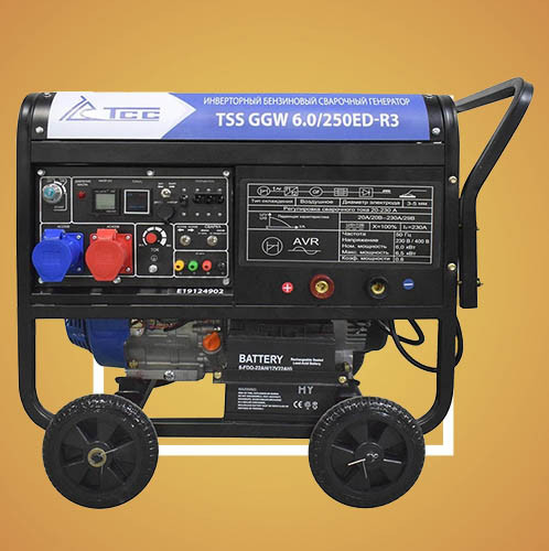 Инверторный бензиновый сварочный генератор TSS GGW 6.0/250ED-R3 - фото 4 - id-p155444130