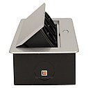 Блок розеточный встраиваемый Orno 3x2P+E со шторками, без кабеля, 3600Вт, металл, алюминий, фото 3