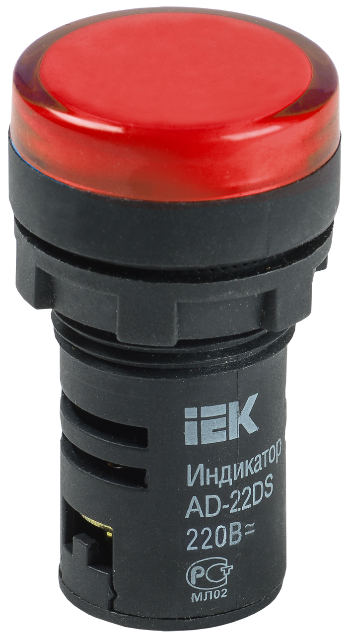 Лампа AD22DS(LED)матрица d22мм красный 230В / BLS10-ADDS-230-K04
