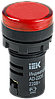 Лампа AD22DS(LED)матрица d22мм красный 230В  / BLS10-ADDS-230-K04